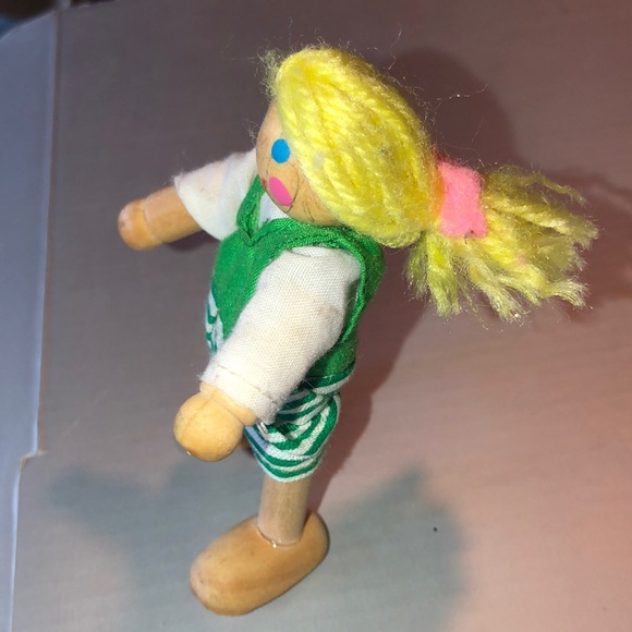 SOLD cross-listed elsewhere Melissa And Doug Little Wooden Dolly from a set. - Picture 3 of 7